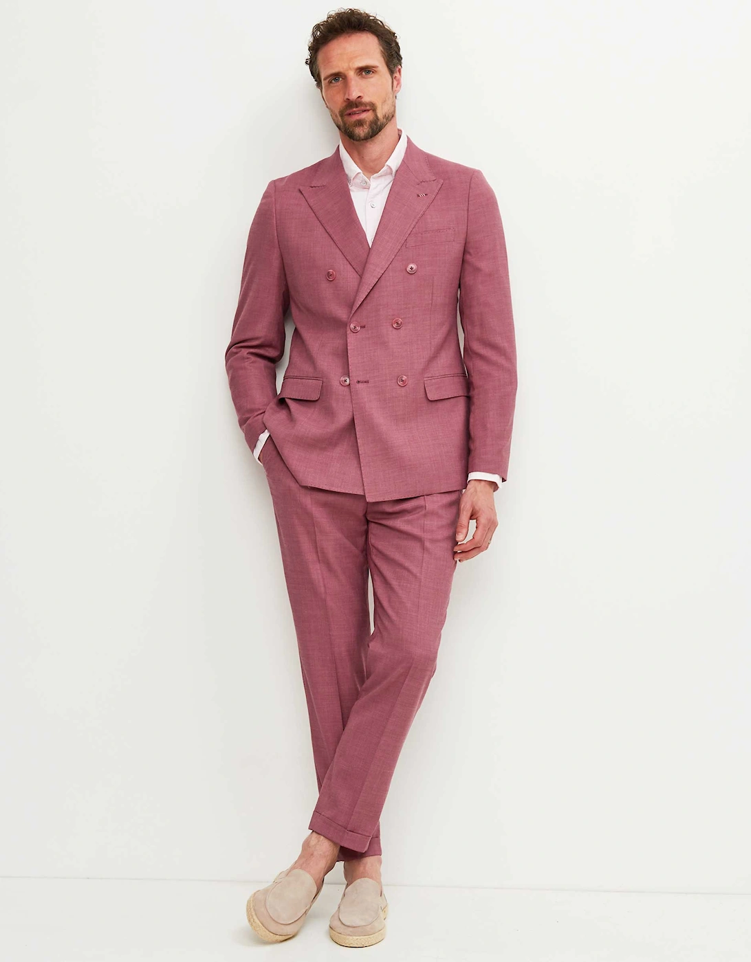 Slim Fit Double Breasted Suit