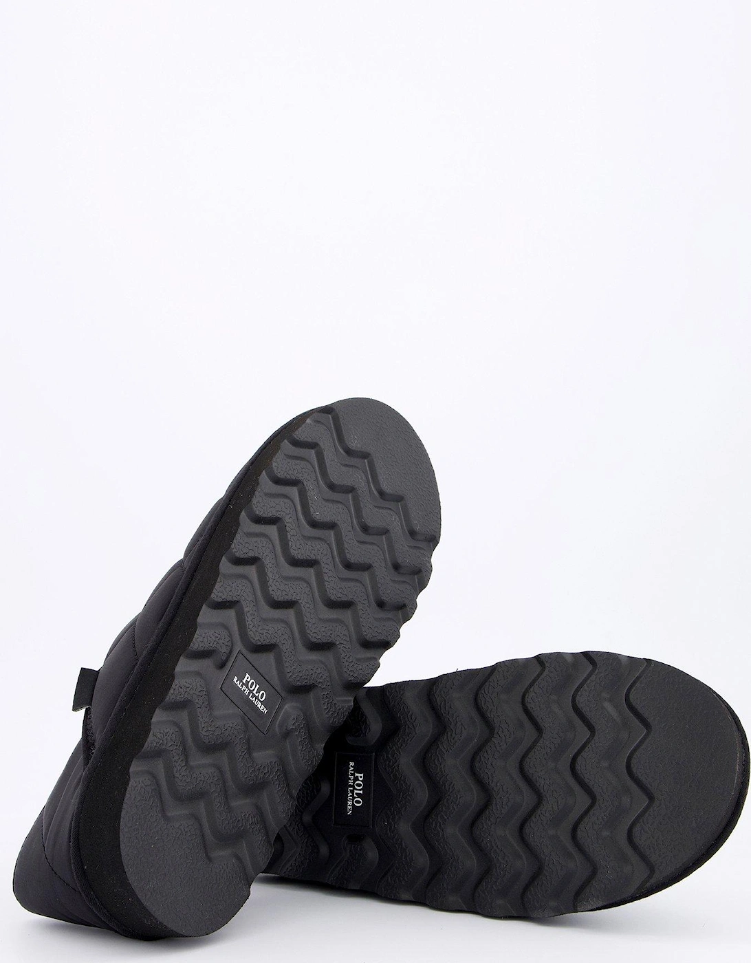 Everett Quilted Collapse Heel Slippers - Black