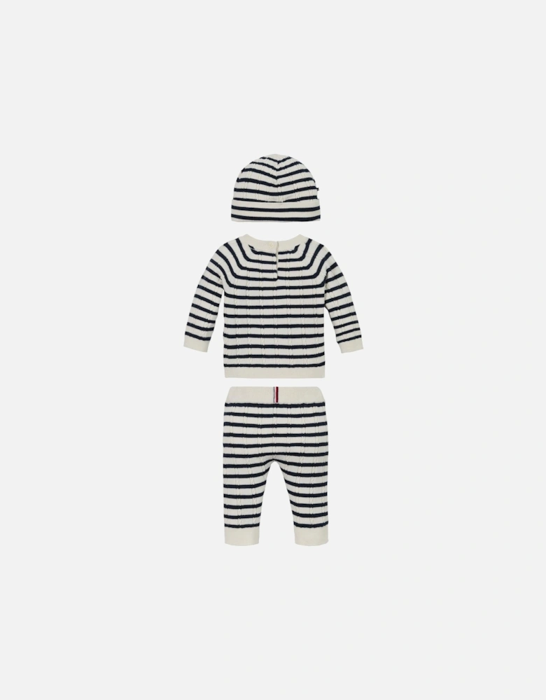 Baby Cable Knitted Set Giftbox - Navy