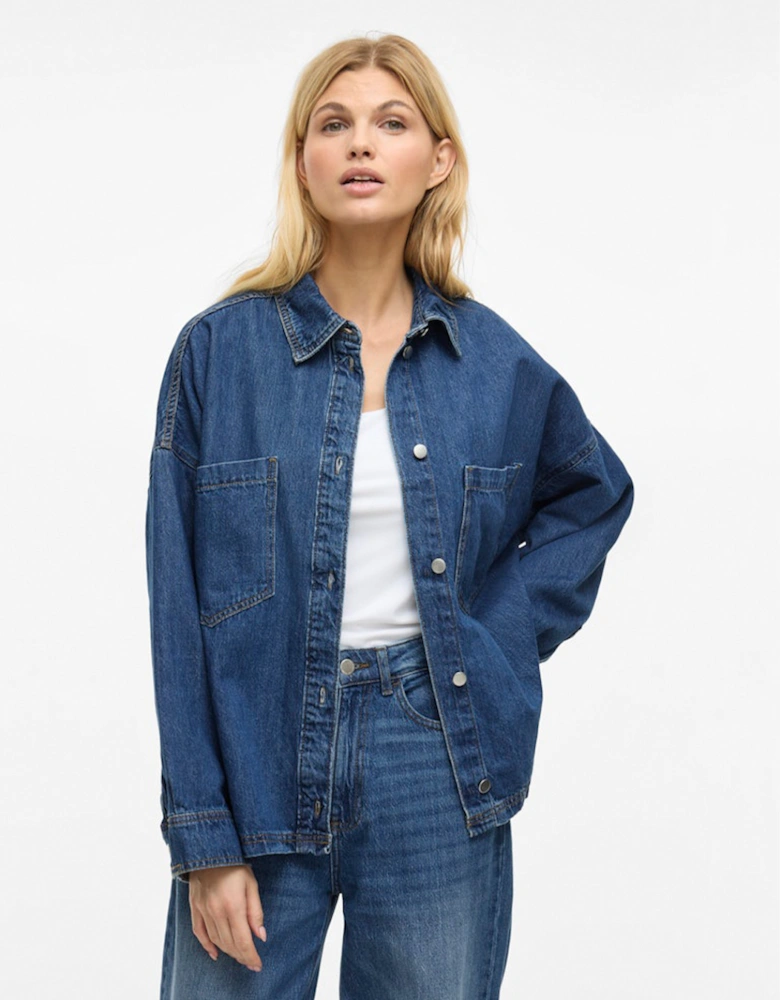 Creek Long Sleeve Denim Shirt Medium Blue