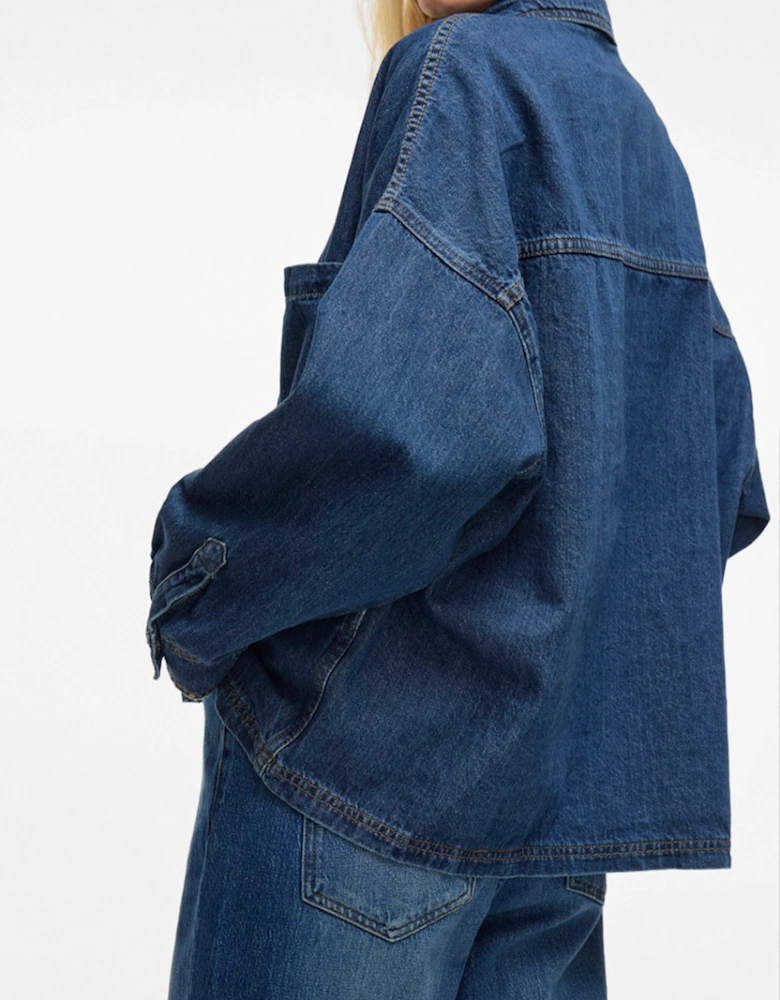 Creek Long Sleeve Denim Shirt Medium Blue