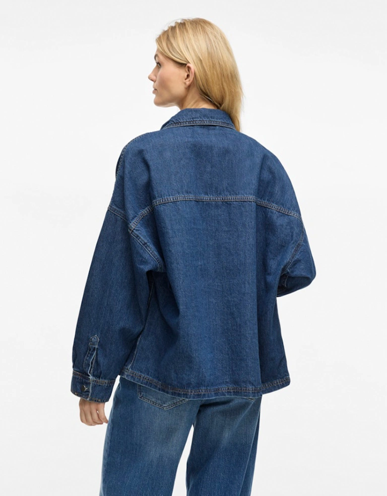 Creek Long Sleeve Denim Shirt Medium Blue