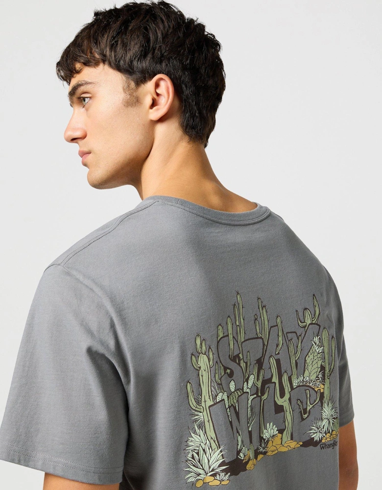 Graphic Backhit T-Shirt - Grey