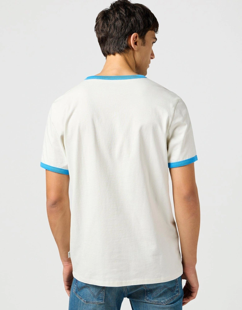 Ringer Vintage Script T-Shirt - White