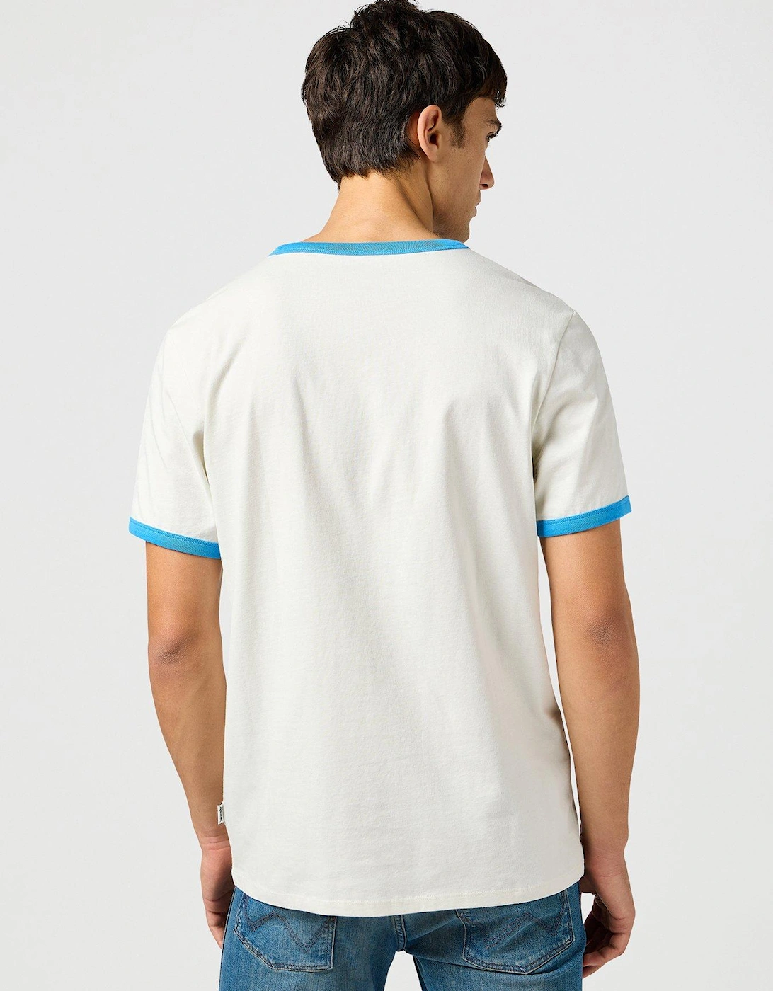 Ringer Vintage Script T-Shirt - White
