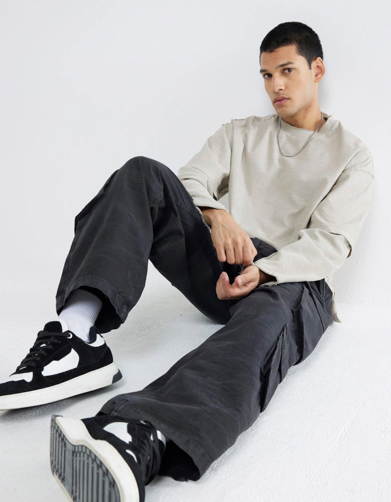 Smith Loose Cargo Pants - Black