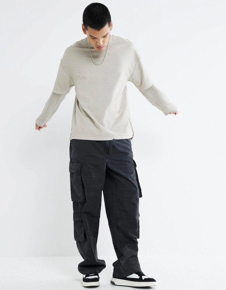 Smith Loose Cargo Pants - Black