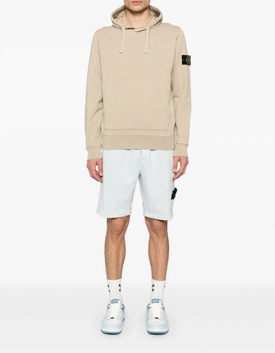 Compass Badge S0051 Hooded Top Beige