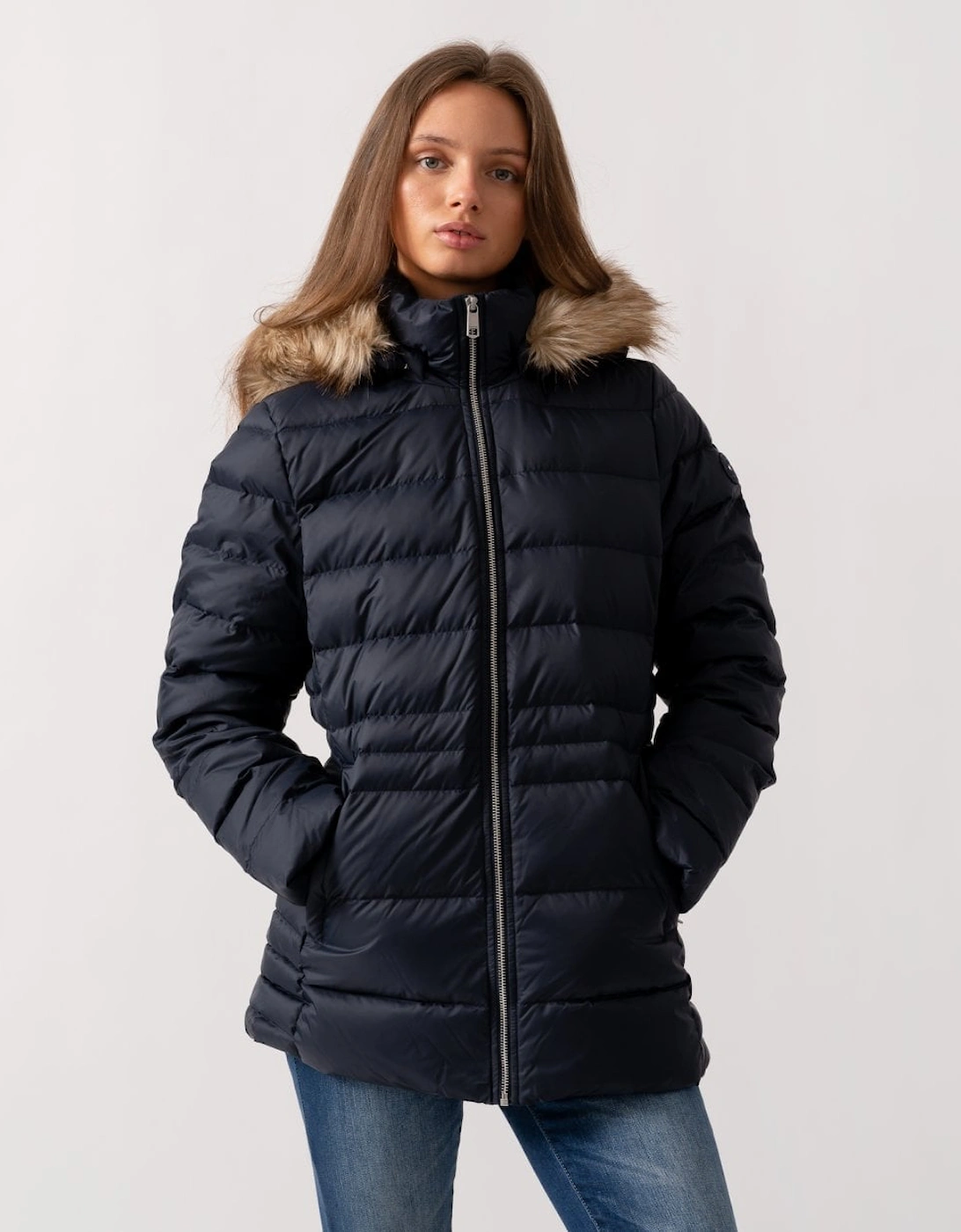 Tyra Down Faux Fur Womens Jacket, 6 of 5