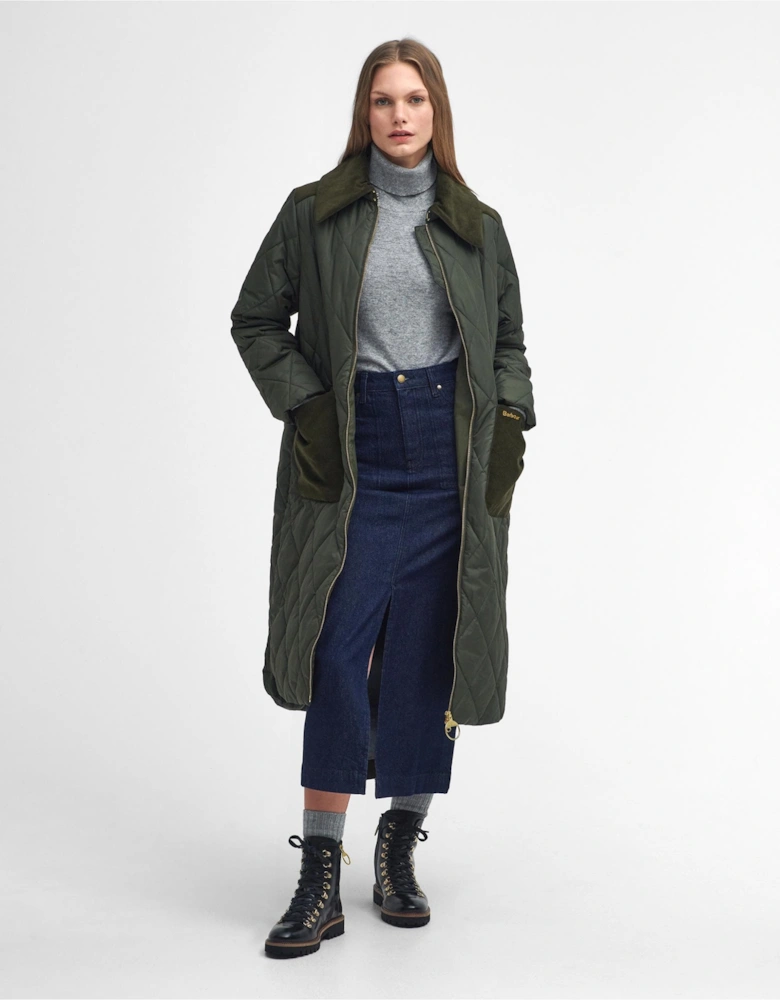 Malton Womens Long Quilted Jacket