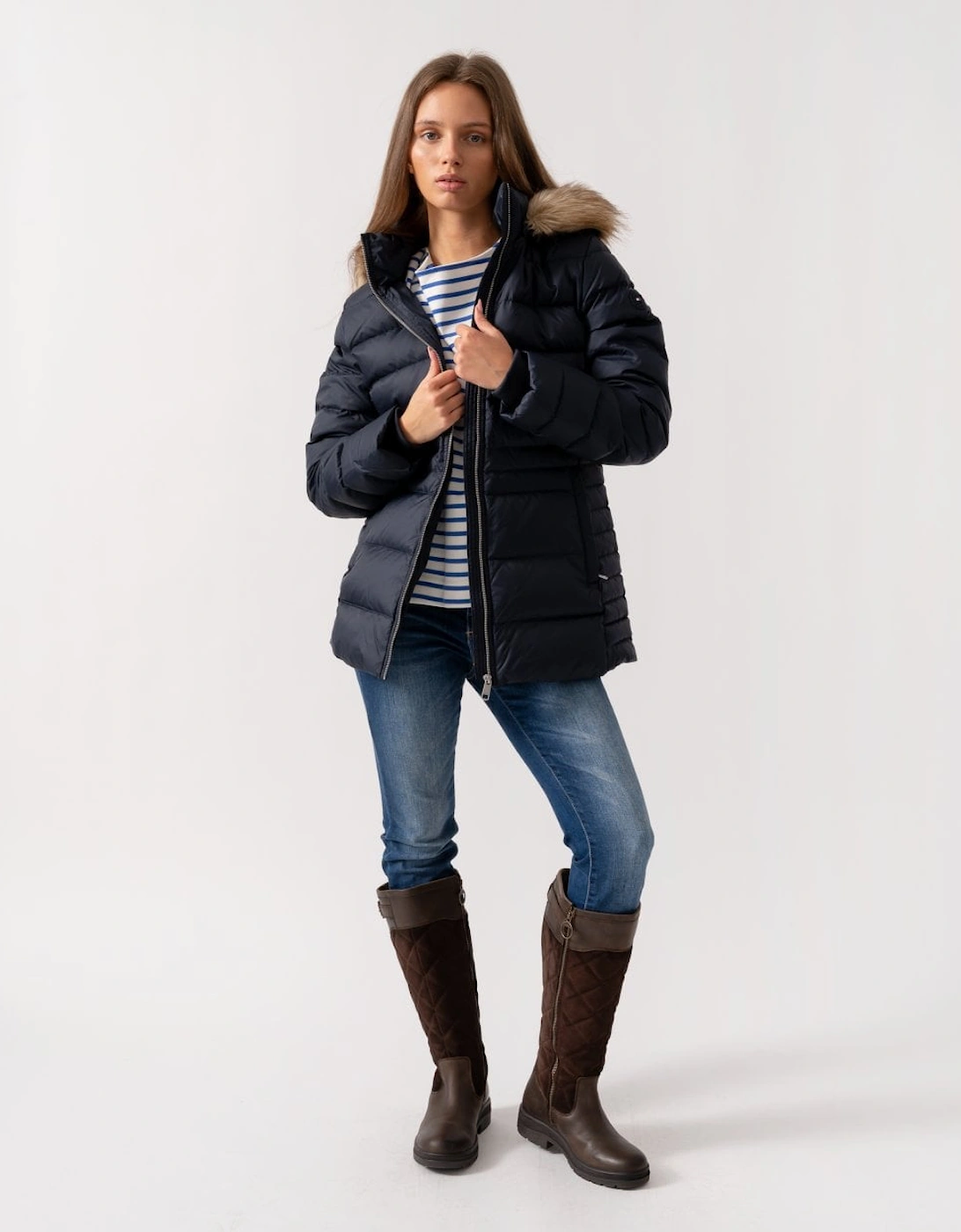 Tyra Down Faux Fur Womens Jacket