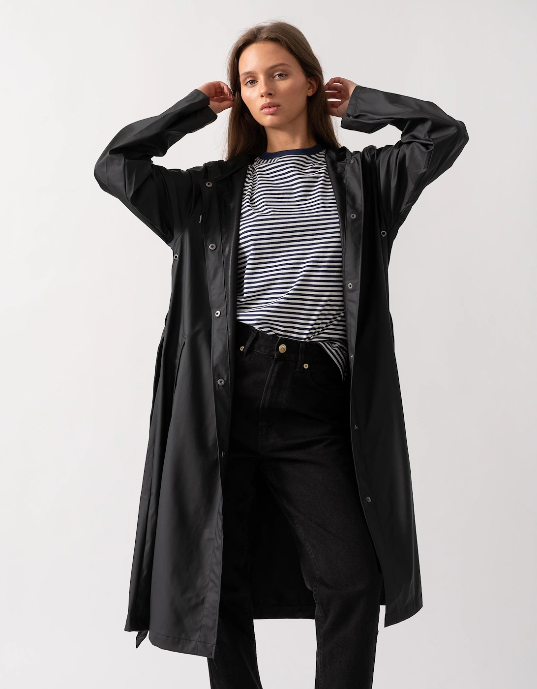 Womens A-Line Longer Jacket - 01 Black