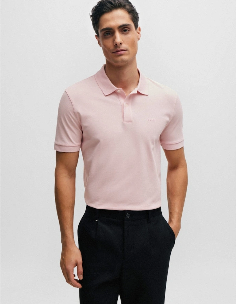 BOSS Black Pallas Polo Shirt 688 Light Pastel Pink