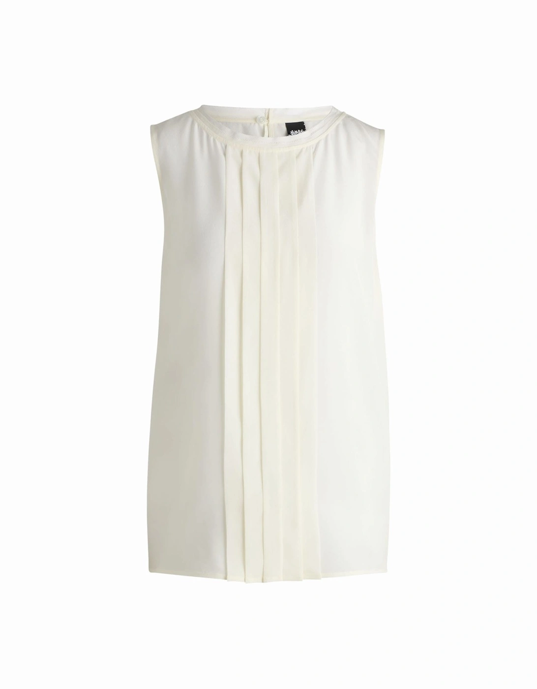 Bemiula Pleat-Front Sleeveless Blouse
