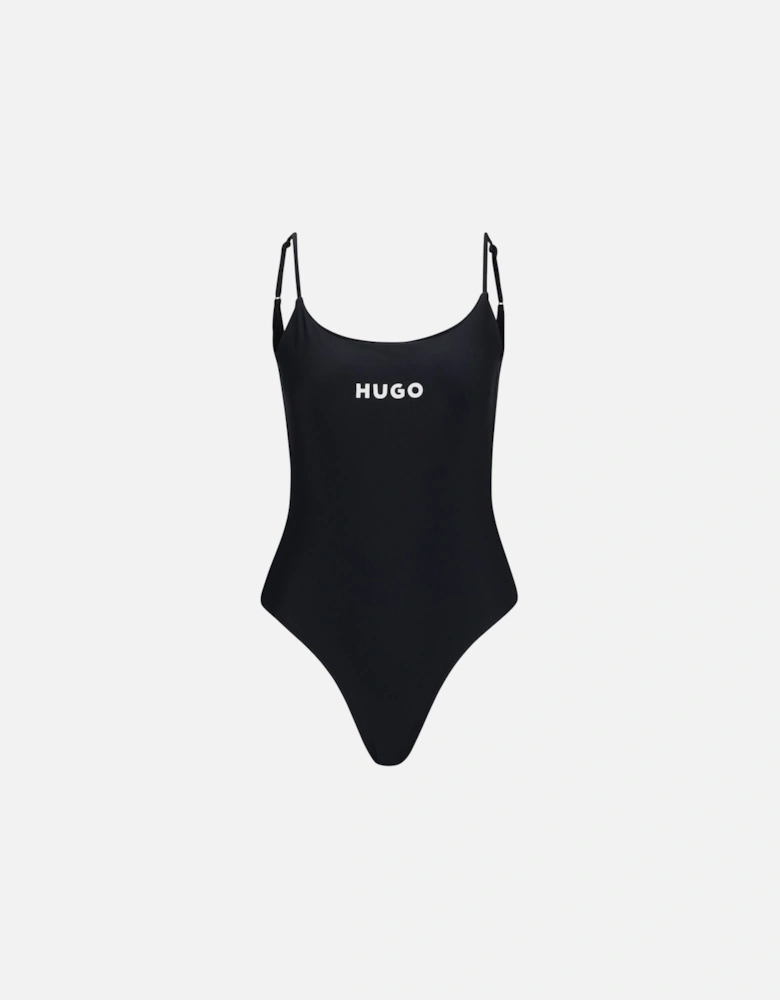 Contrast Logo Quick-Dry Swimsuit