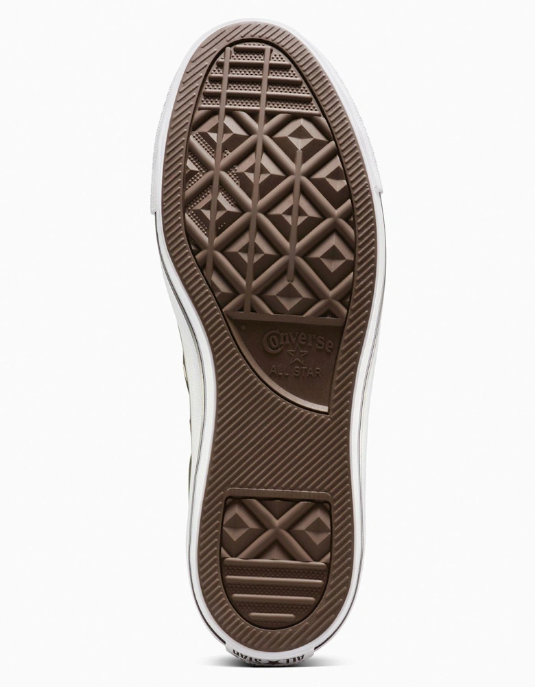 Mens Chuck Taylor All Star Leather Hi Top Trainers - Brown