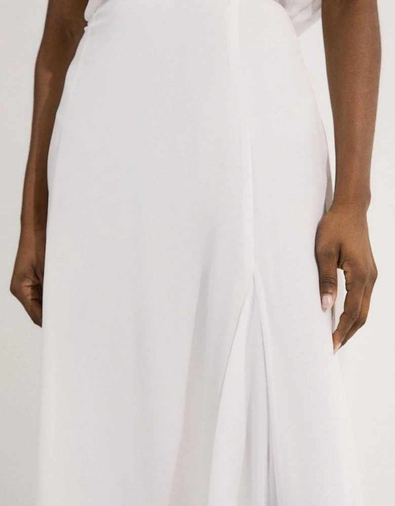 Sheer Viscose Georgette Woven Maxi Skirt