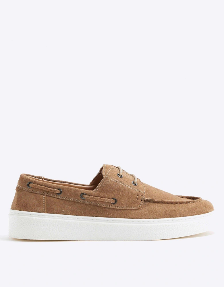 Cupsole Deck Shoes - Brown