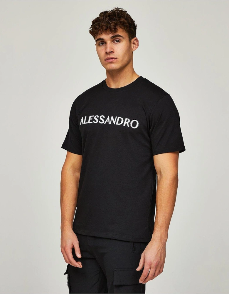 Meucci Puff Logo T-Shirt - Black