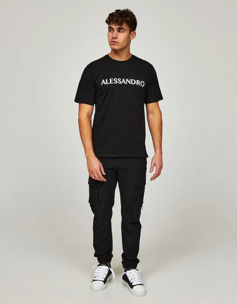 Meucci Puff Logo T-Shirt - Black
