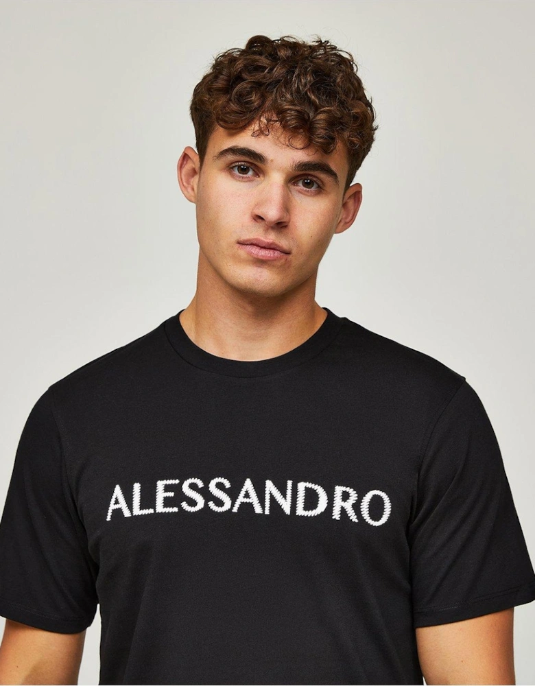 Meucci Puff Logo T-Shirt - Black