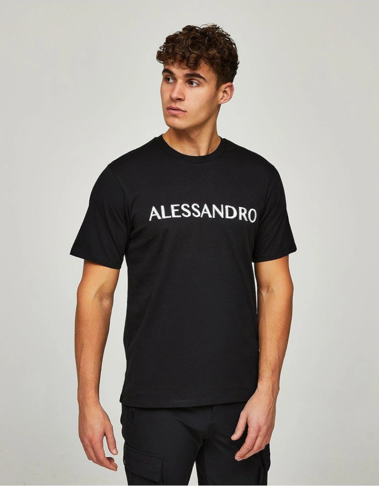 Meucci Puff Logo T-Shirt - Black