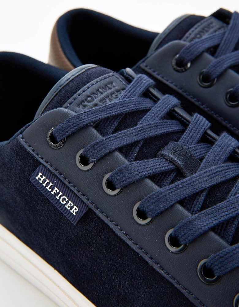 Vulcanised Low Suede Shoes - Navy