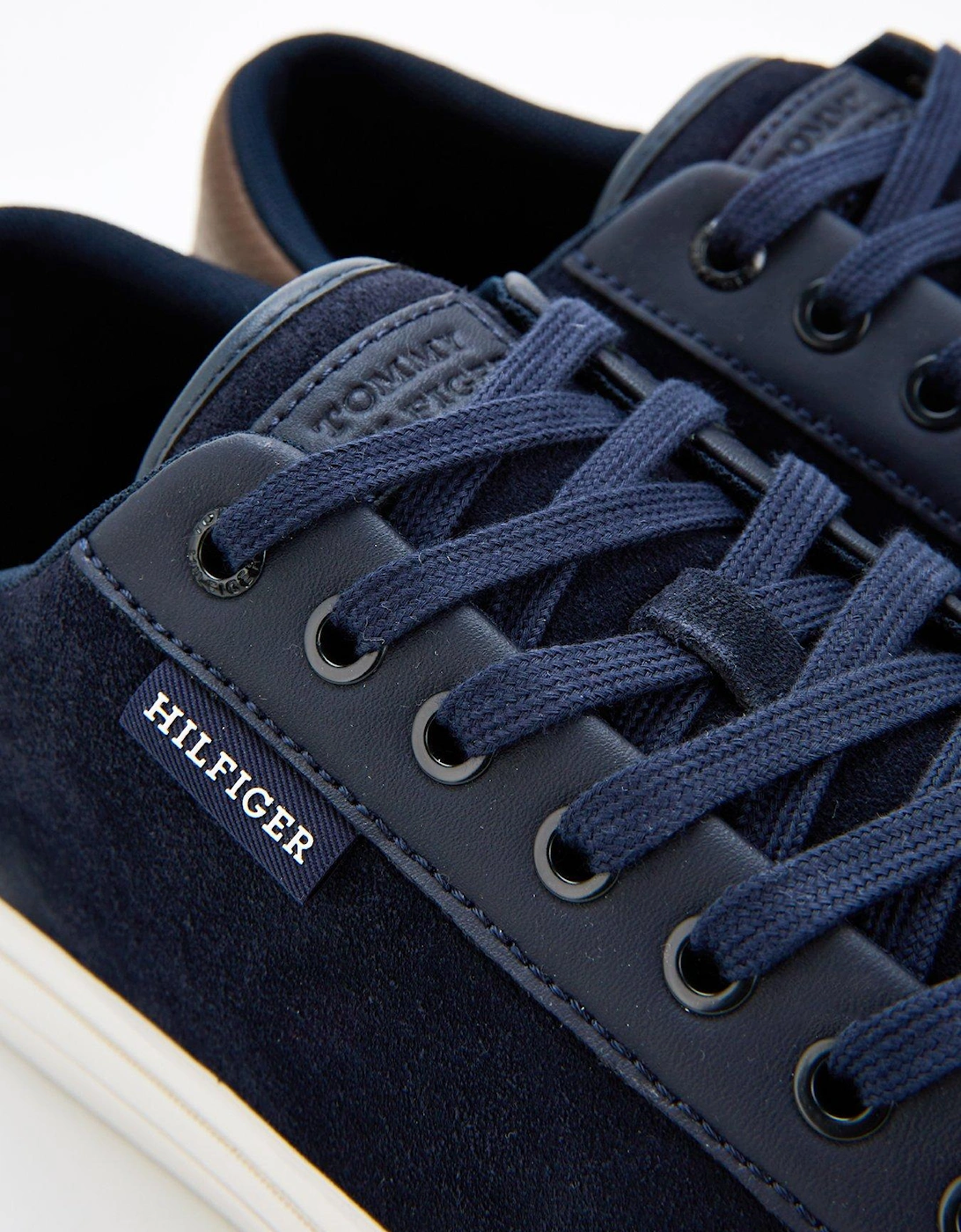Vulcanised Low Suede Shoes - Navy