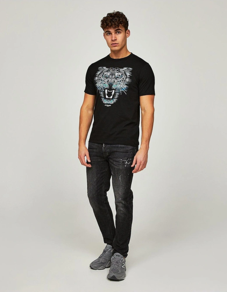 Growler Dot Graphic T-Shirt - Black