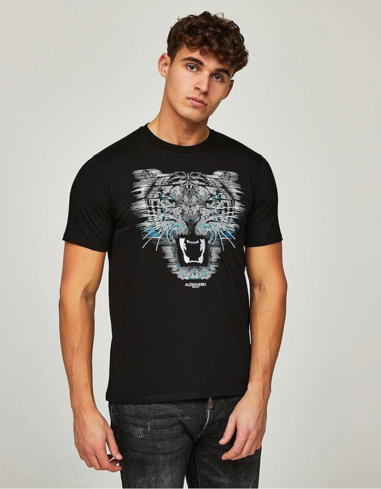 Growler Dot Graphic T-Shirt - Black