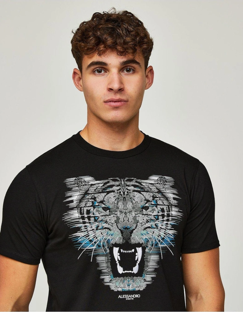 Growler Dot Graphic T-Shirt - Black