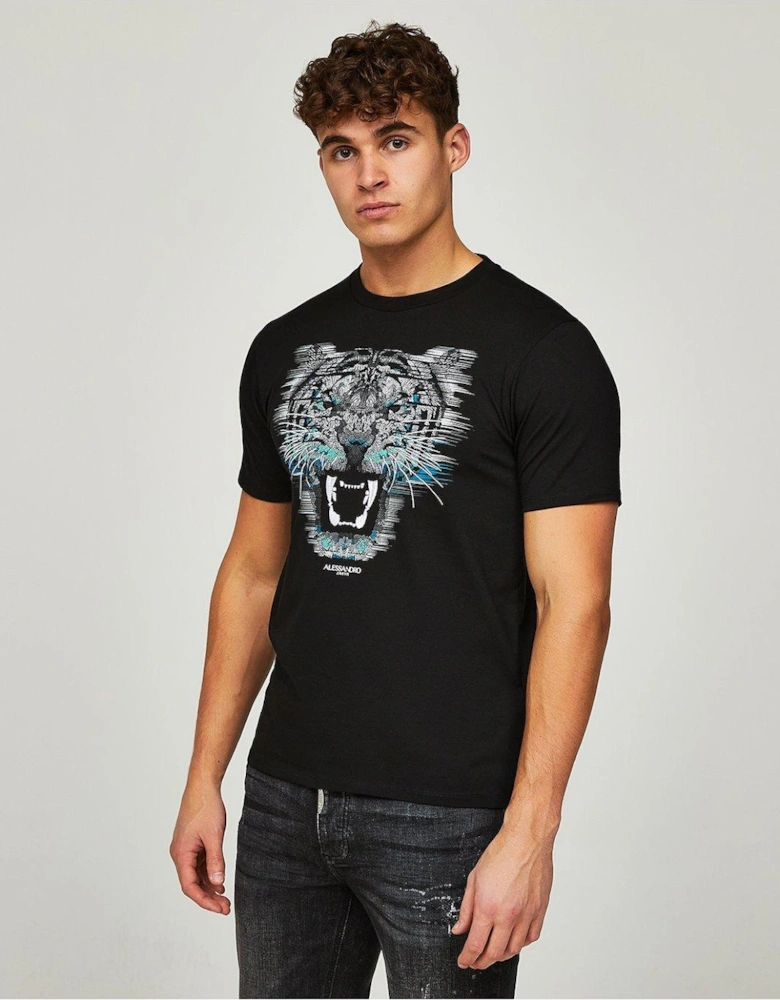 Growler Dot Graphic T-Shirt - Black