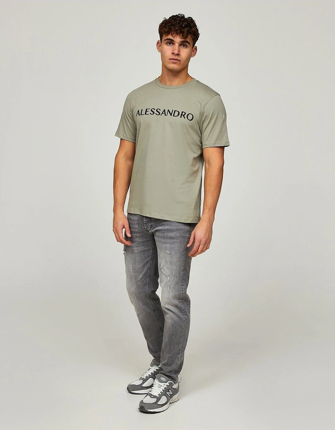 Meucci Puff Logo T-Shirt - Beige