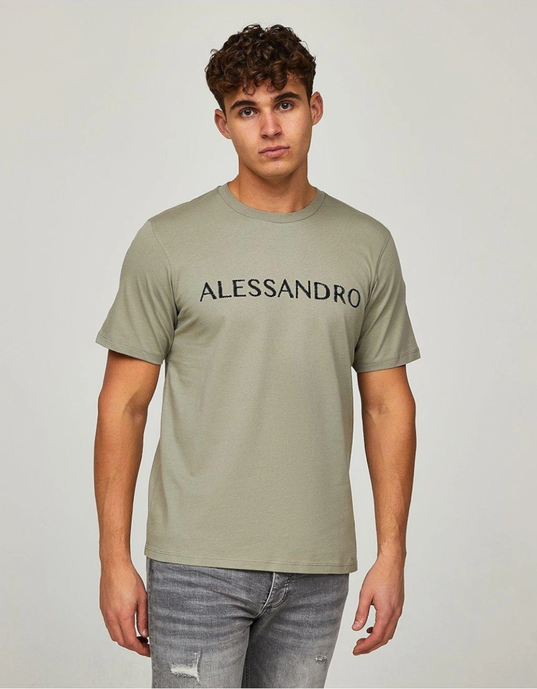 Meucci Puff Logo T-Shirt - Beige