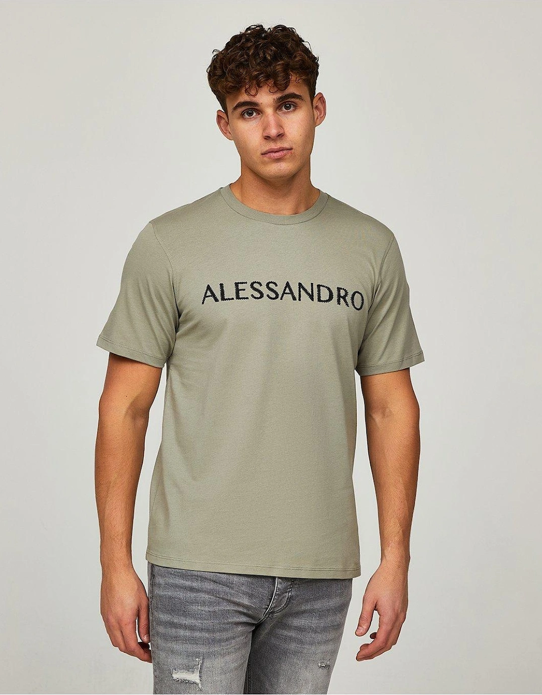 Meucci Puff Logo T-Shirt - Beige