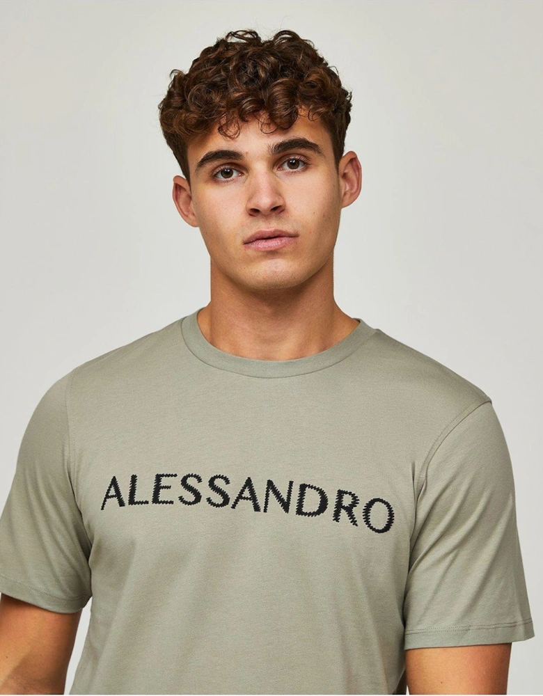 Meucci Puff Logo T-Shirt - Beige
