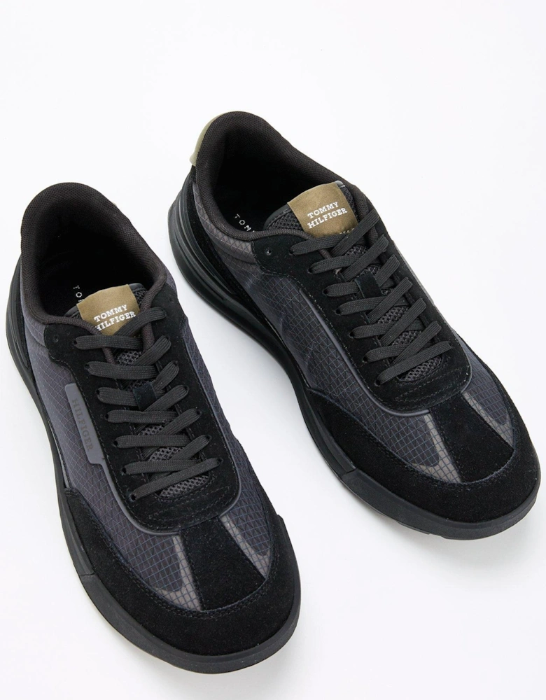 Ripstop Retro Running Shoes - Black
