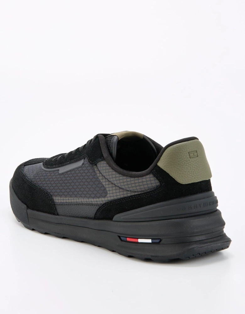 Ripstop Retro Running Shoes - Black