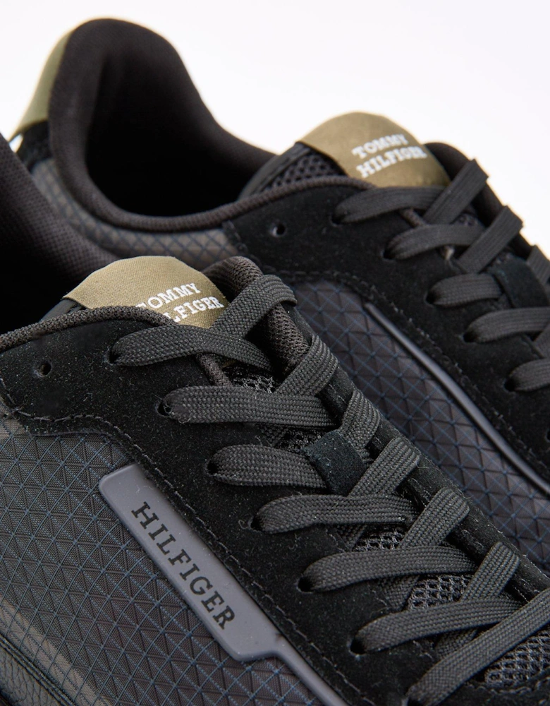 Ripstop Retro Running Shoes - Black