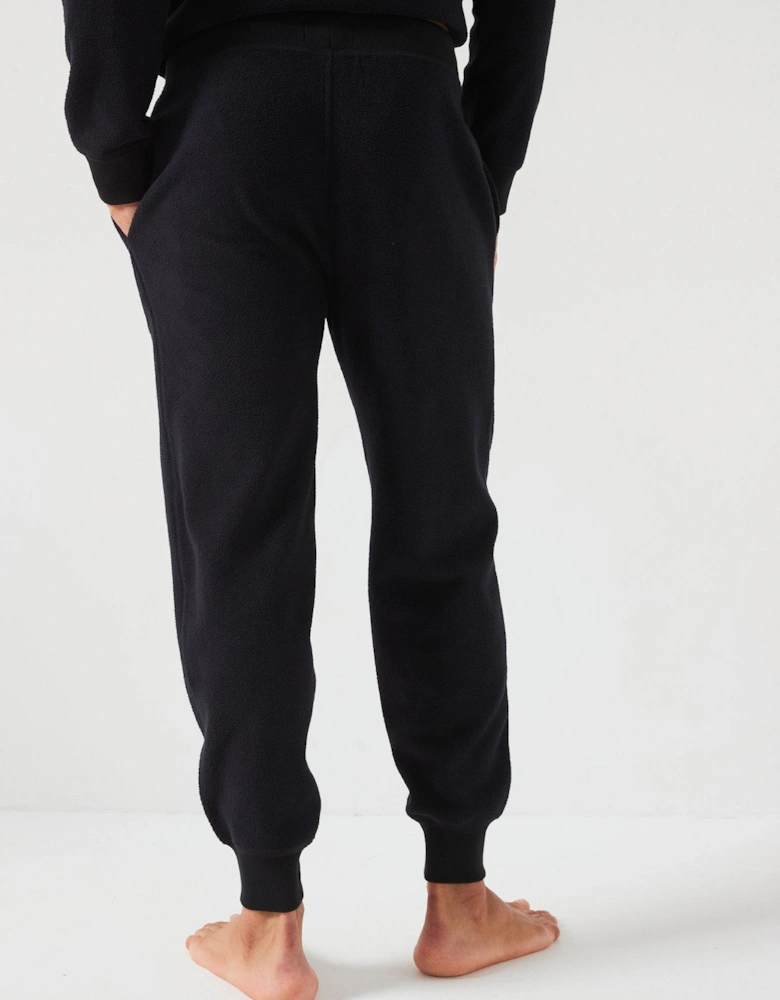 Polar Fleece Cuffed Loungewear Pants - Black