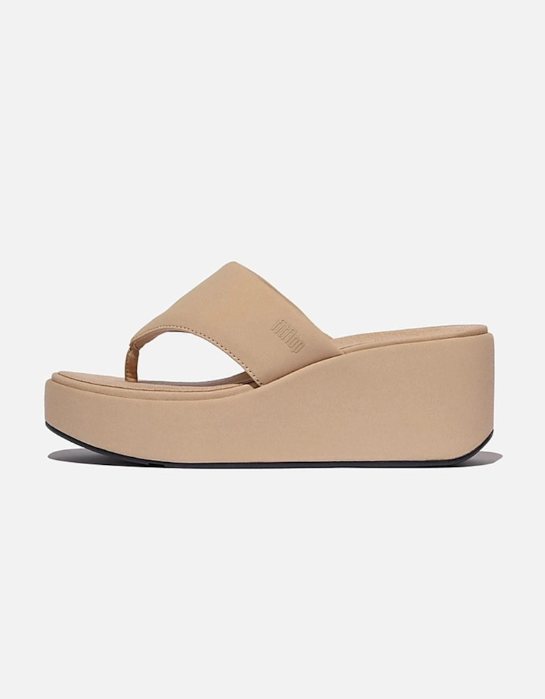 PlatFForms Womens Wedge Toe-Post Sandals