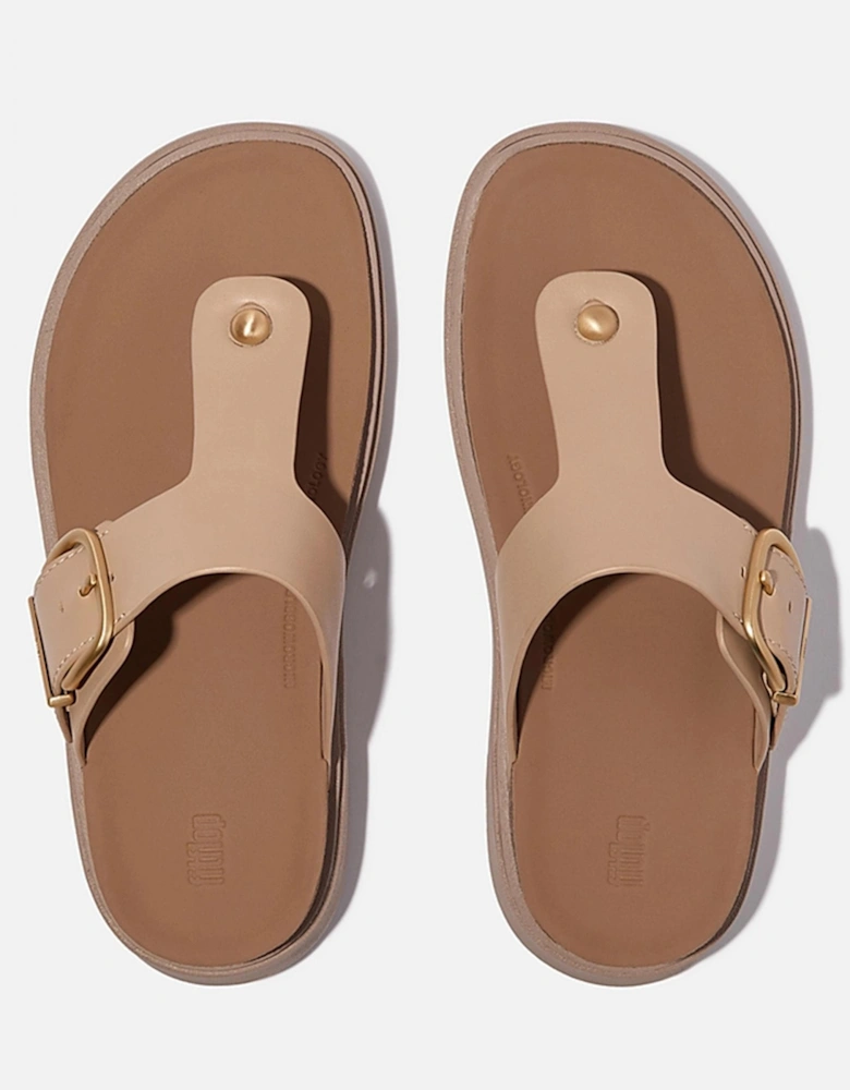 Womens Gen-FF Buckle Leather Toe-Post Sandals