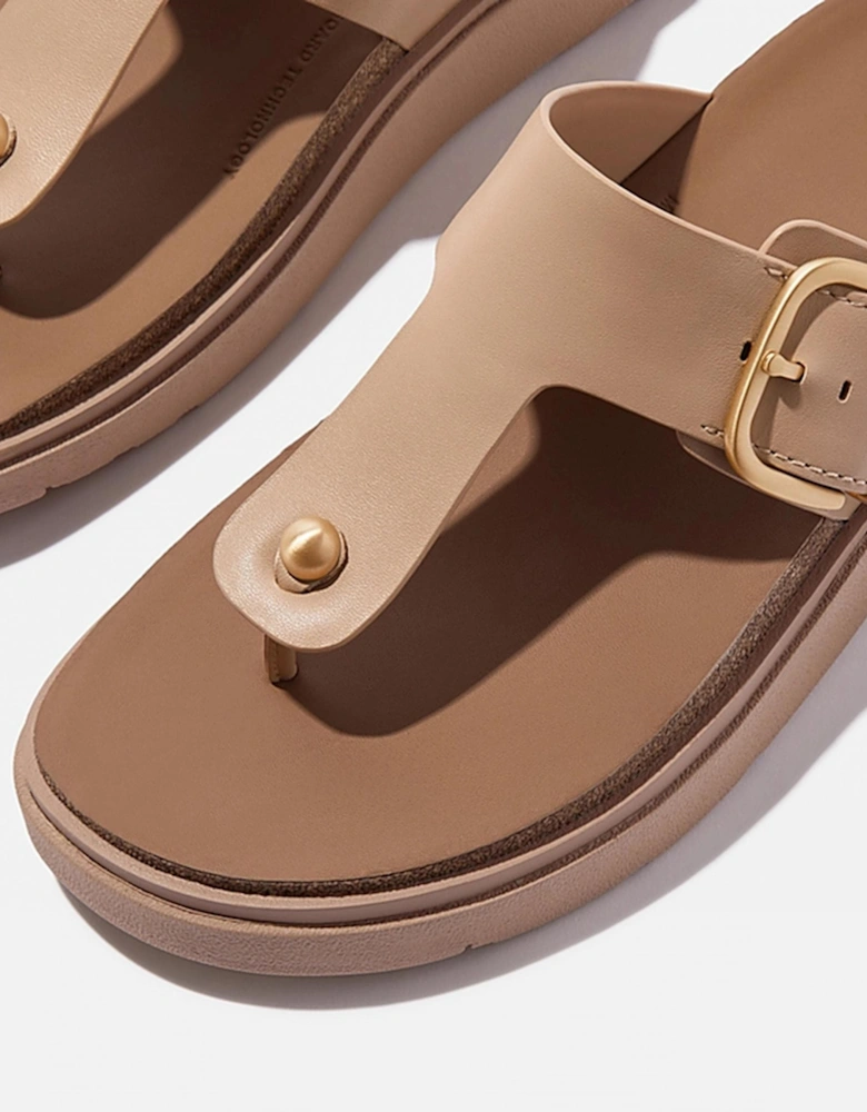 Womens Gen-FF Buckle Leather Toe-Post Sandals