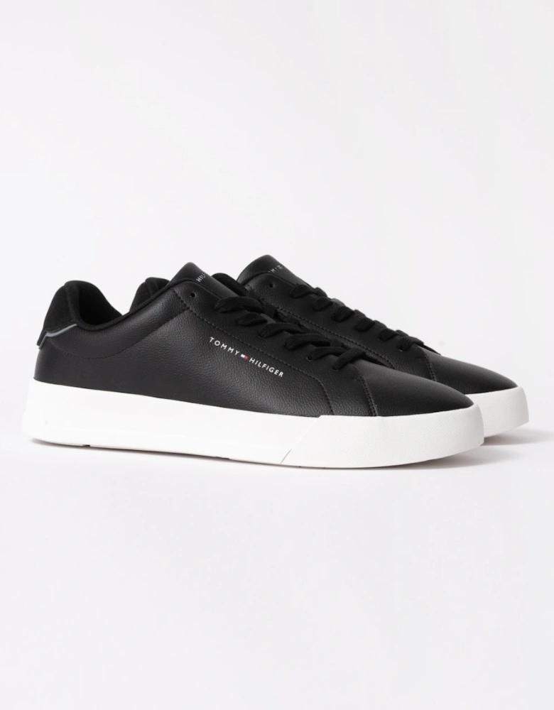 Court Leather Detailed Mens Trainer