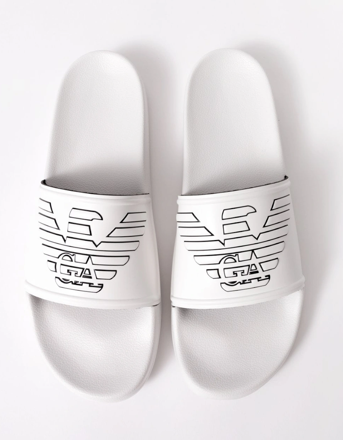 Mens Embossed Eagle PVC Slides