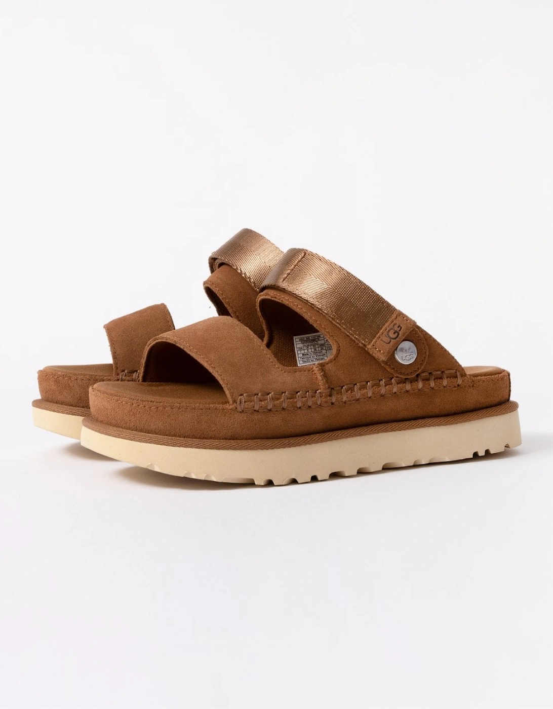 Women's UGG Goldenstar Glide Womens Sandal - Chestnut - Brown - Size: 7