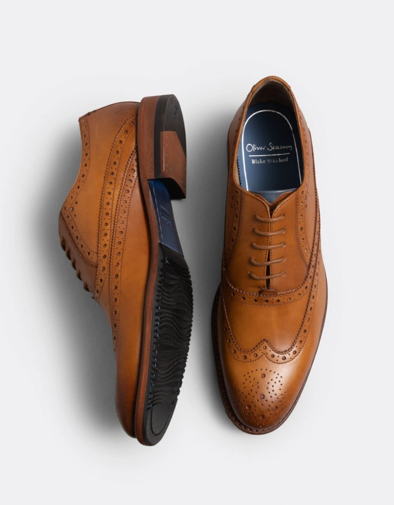 Ledwell Mens Wing Tip Oxford Brogues