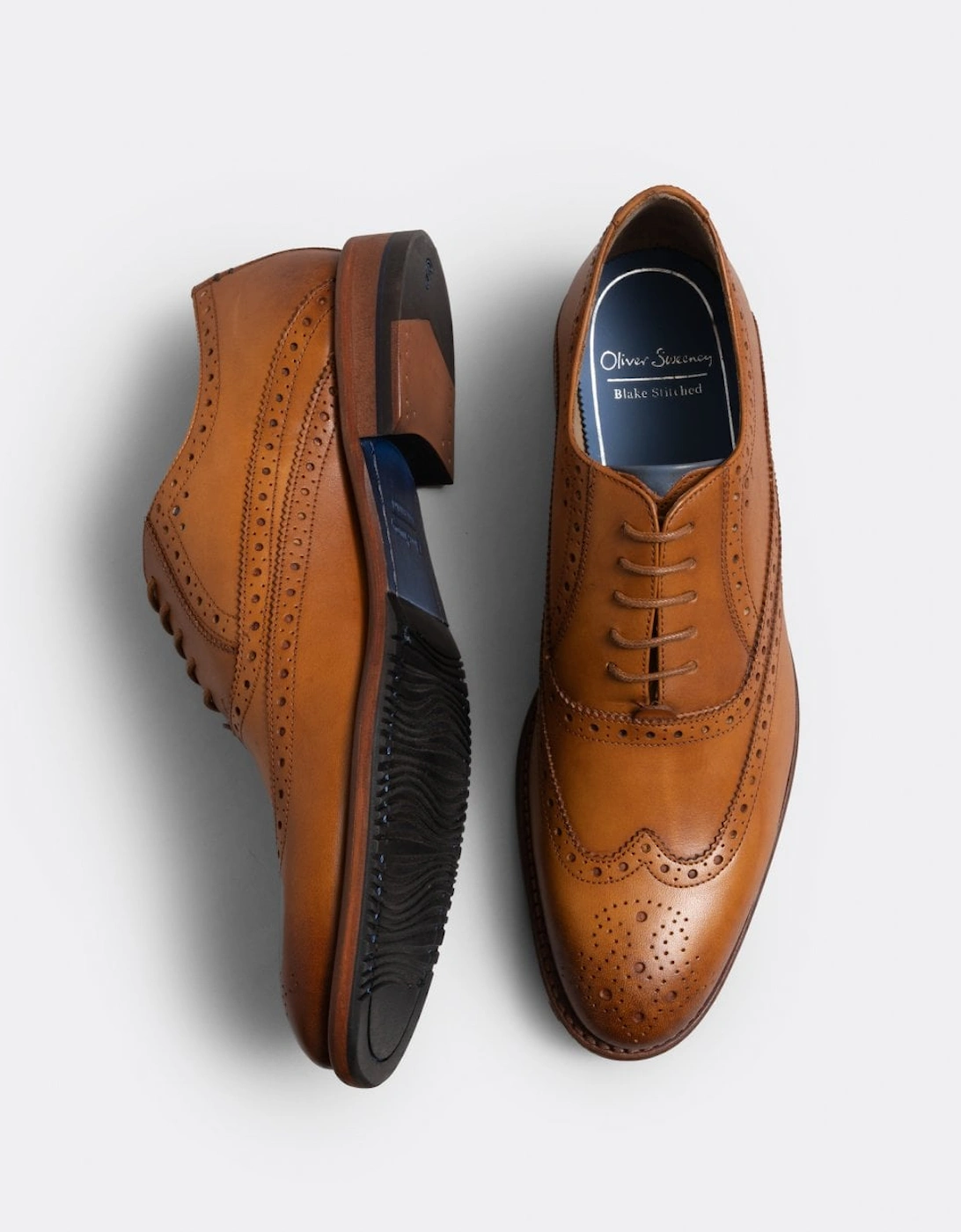 Ledwell Mens Wing Tip Oxford Brogues
