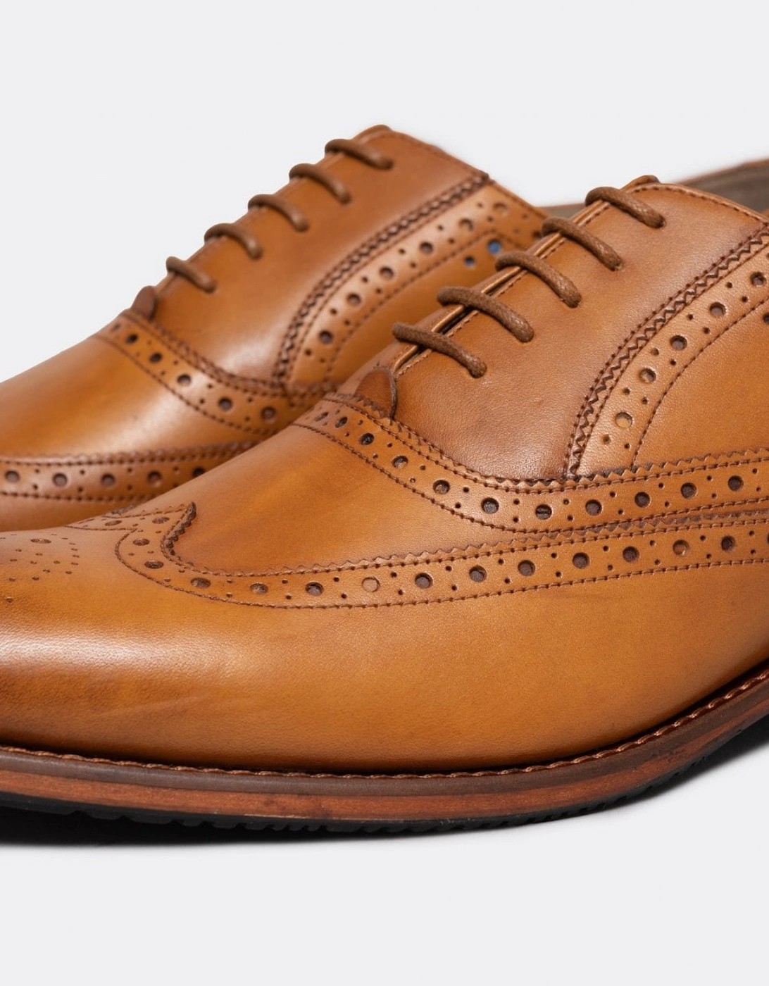 Ledwell Mens Wing Tip Oxford Brogues