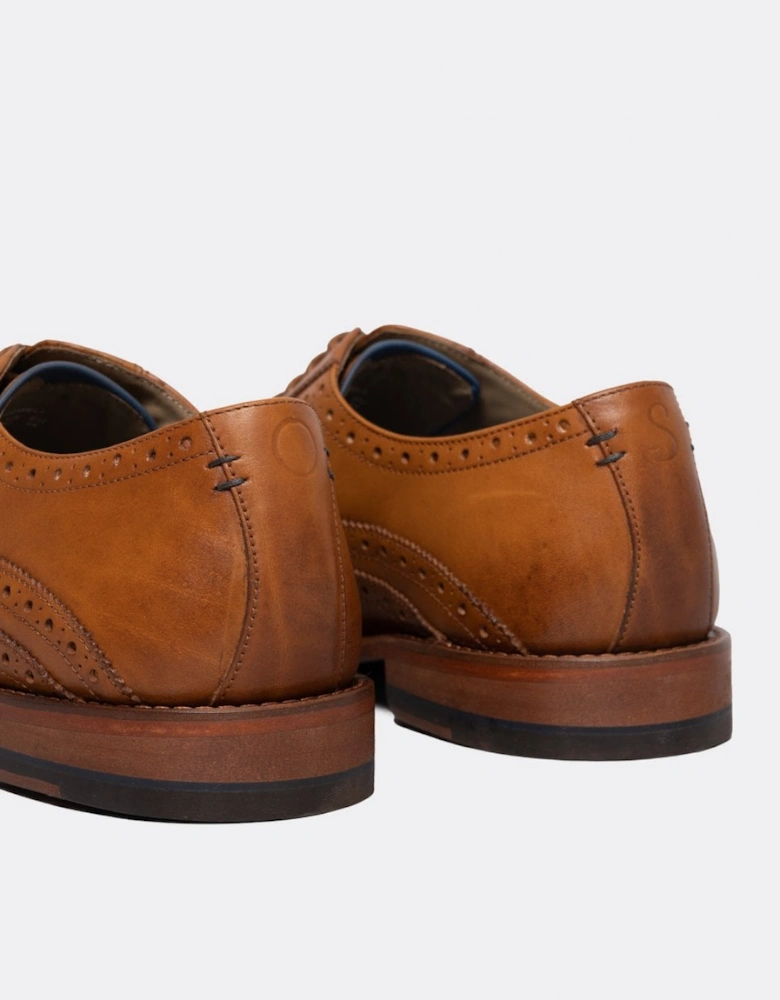 Ledwell Mens Wing Tip Oxford Brogues